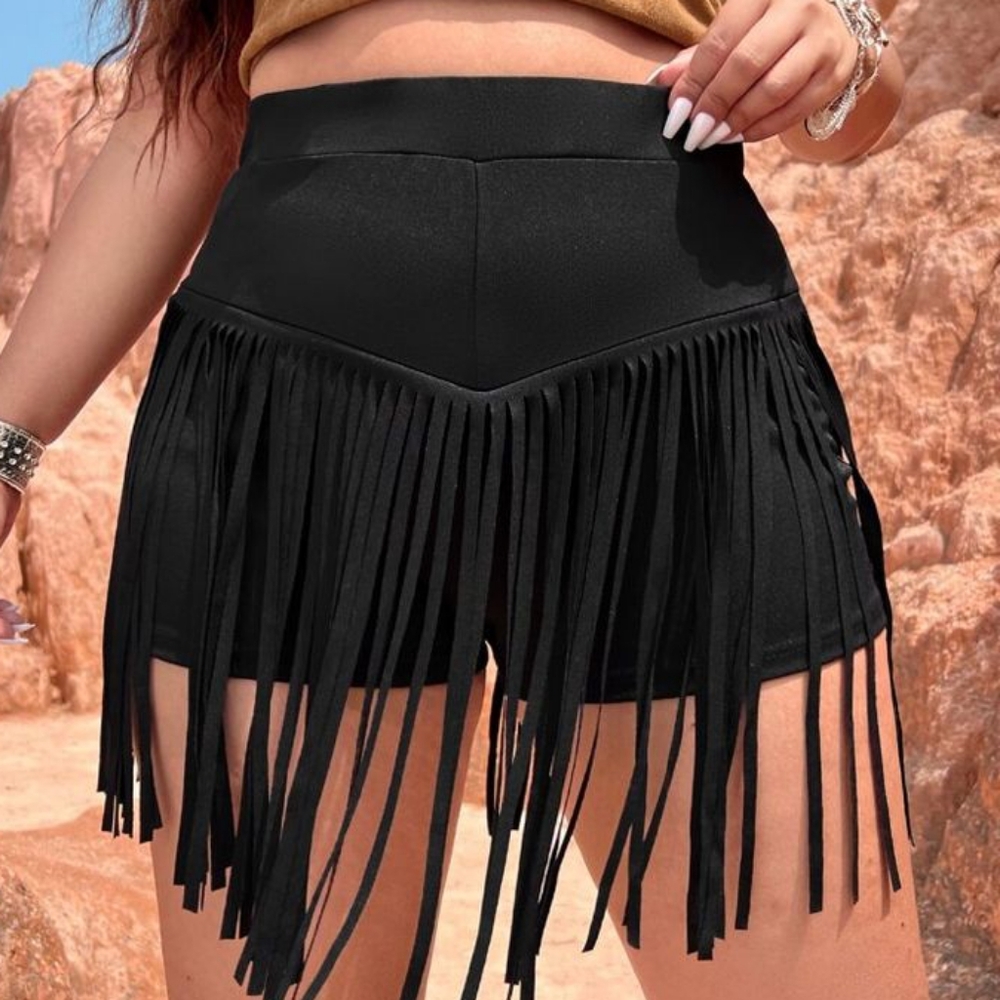SHEIN curve Fringe Shorts. 🐴